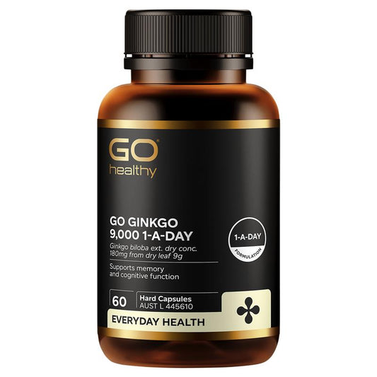 GO Healthy 銀杏 9000+ 60 粒膠囊 一天一粒