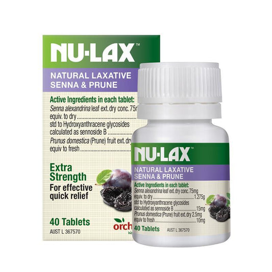 Nulax 草本植物潤腸通便 40 片 (含番瀉葉和李子)