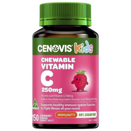 Cenovis 兒童咀嚼維生素C 250毫克 草莓風味 150片