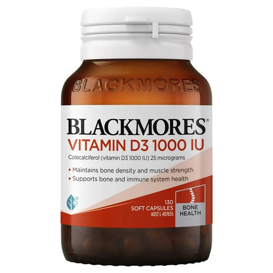 Blackmores 維生素D3 1000IU 130 粒膠囊(一天一粒骨骼健康)
