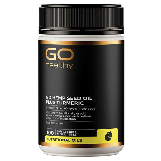 GO Healthy 大麻籽油加薑黃 100 粒軟膠囊