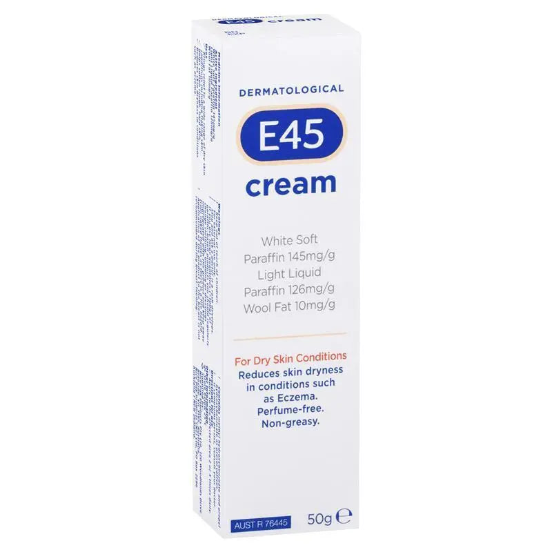 E45 皮膚科乳霜 50克(濕疹和皮膚炎)皮膚乾燥粗糙、脫皮