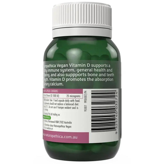 Naturopathica 1000iu 維生素D 60 粒膠囊 (素食認證)