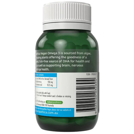 Naturopathica 純海藻油 Omega 3 60 粒膠囊 (素食認證)