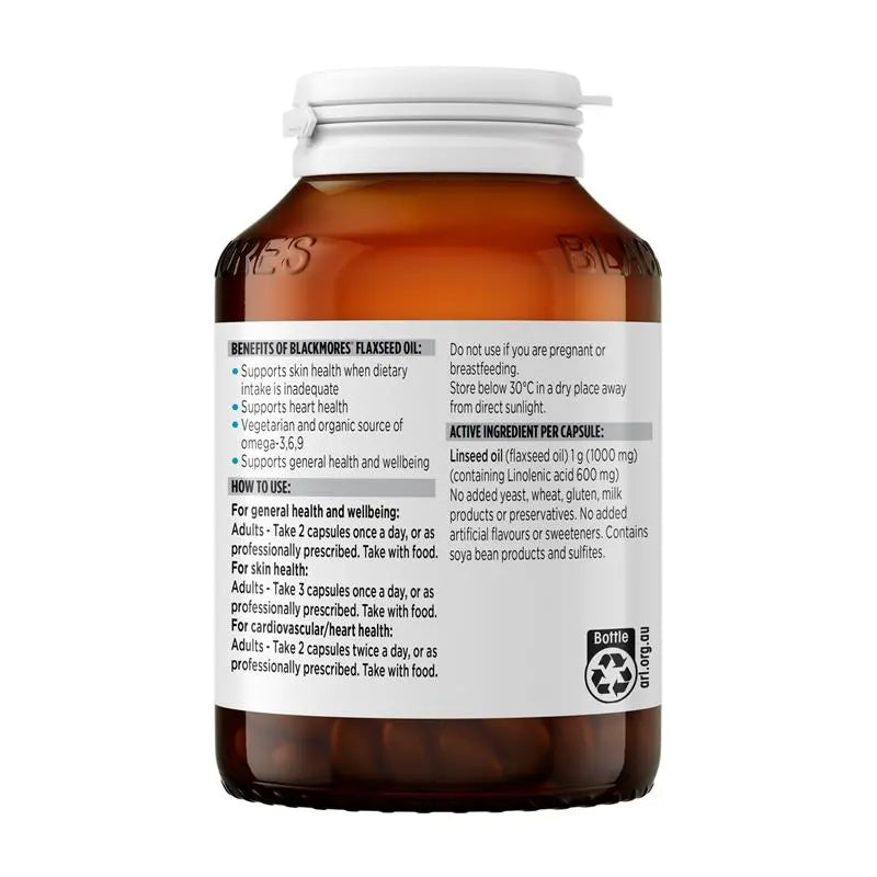 Blackmores 亞麻仁油 100 粒膠囊(心臟心血管健康)