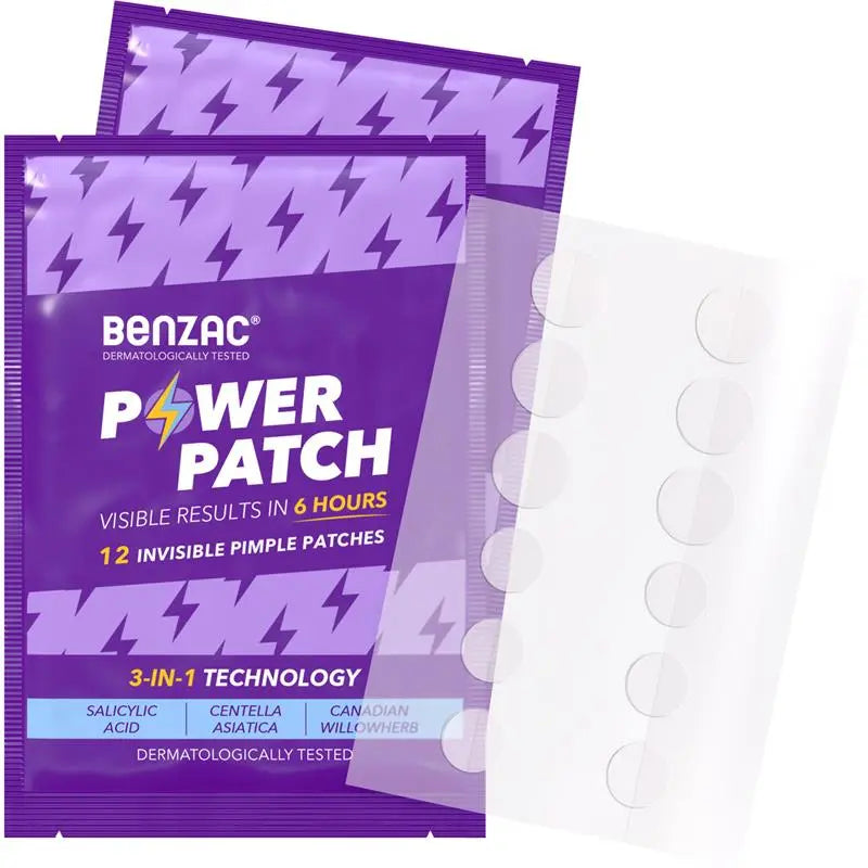 Benzac 強效隱形痘痘貼片 24 片裝(兩種尺寸)