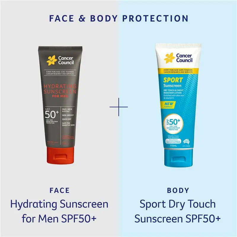 Cancer Council SPF50+男士保濕防曬乳100毫升