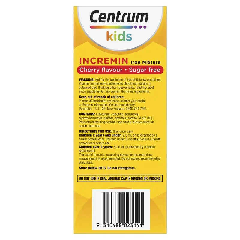 Centrum 兒童補鐵劑 櫻桃口味 200ml