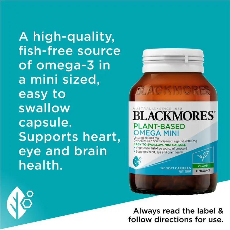 Blackmores 純素 植物性Omega-3  120 粒迷你膠囊