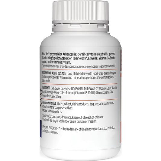 Nutra-Life 脂質體維生素 C 高級 30 顆 (更好的吸收)