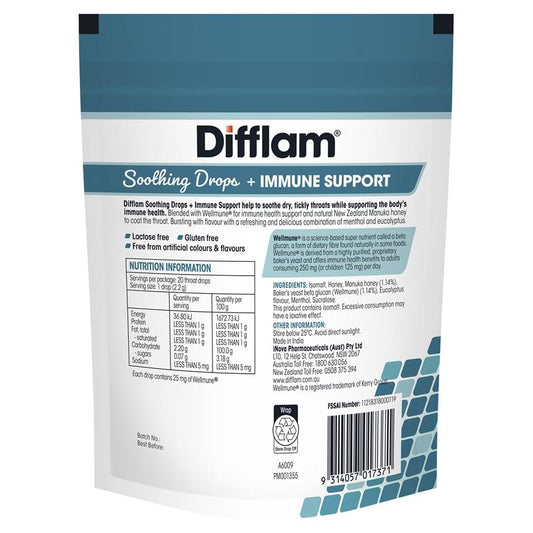 Difflam 尤加利薄荷醇舒緩潤喉糖 + 免疫支持 20 顆