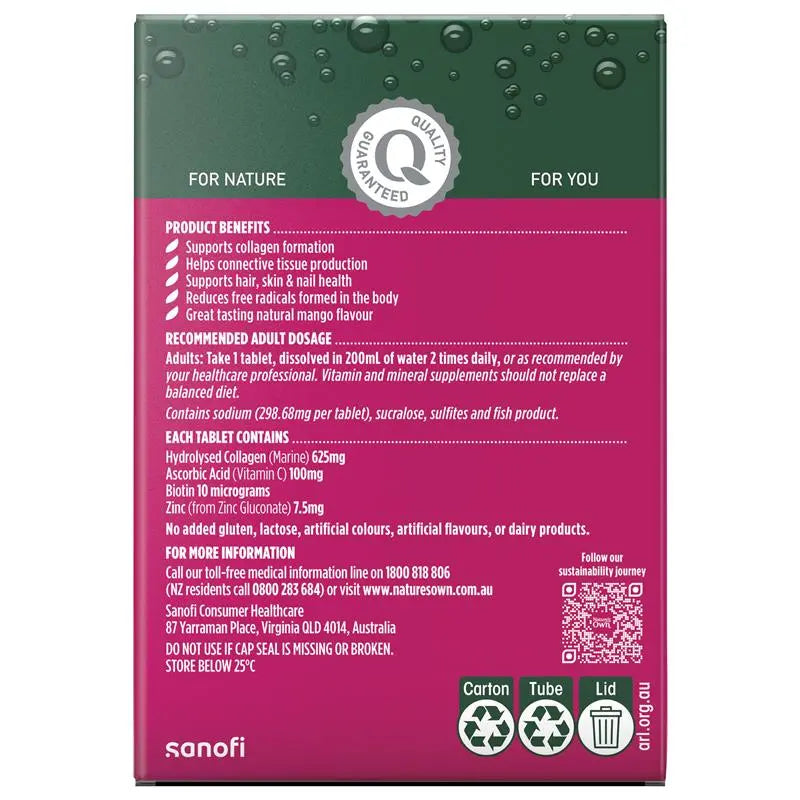 Nature's Own 膠原蛋白+護膚泡騰片 60 片