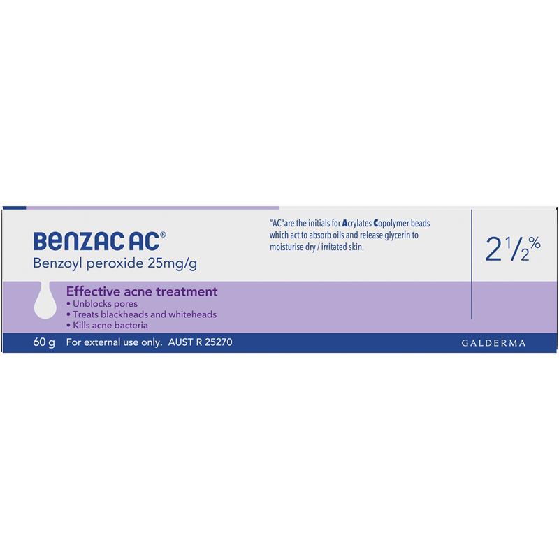 Benzac AC 2.5% 痤瘡痘痘粉刺凝膠 60g