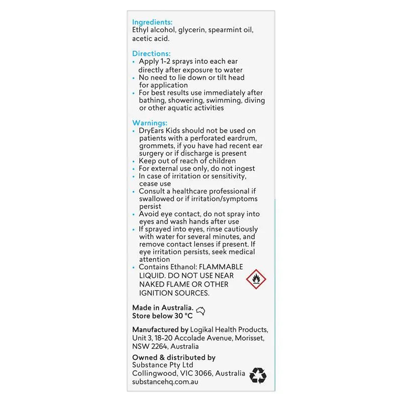 BioRevive 兒童乾耳噴霧 30ml (游泳或沐浴後速乾耳道)