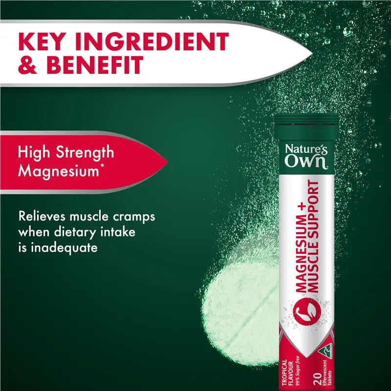 Nature's Own 鎂+肌肉支持泡騰片 60 片