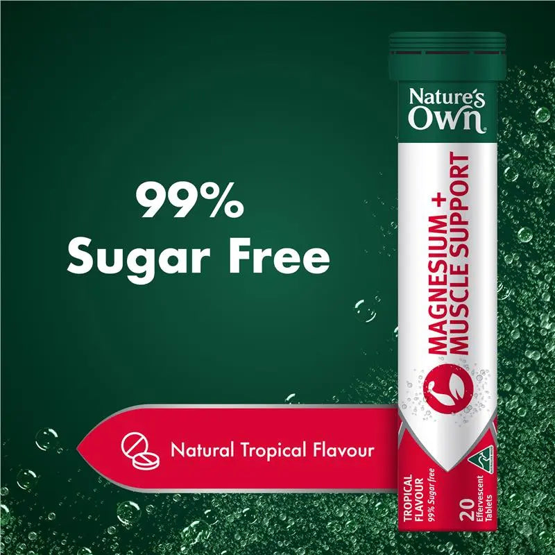 Nature's Own 鎂+肌肉支持泡騰片 60 片