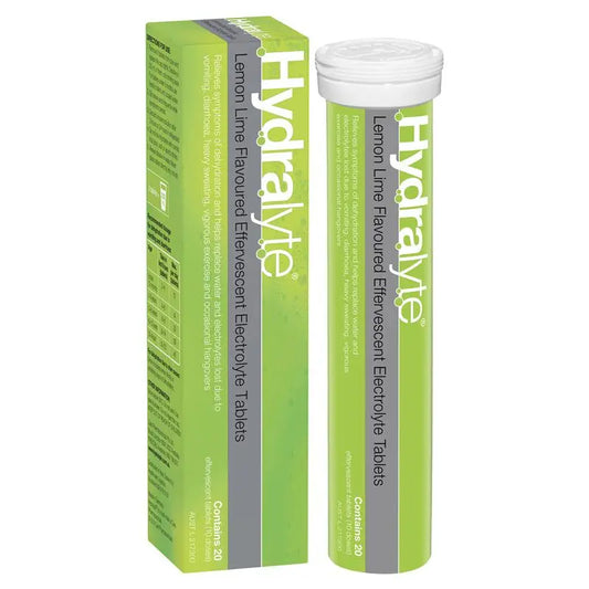 Hydralyte 檸檬萊姆口味電解質泡騰錠 20 片裝