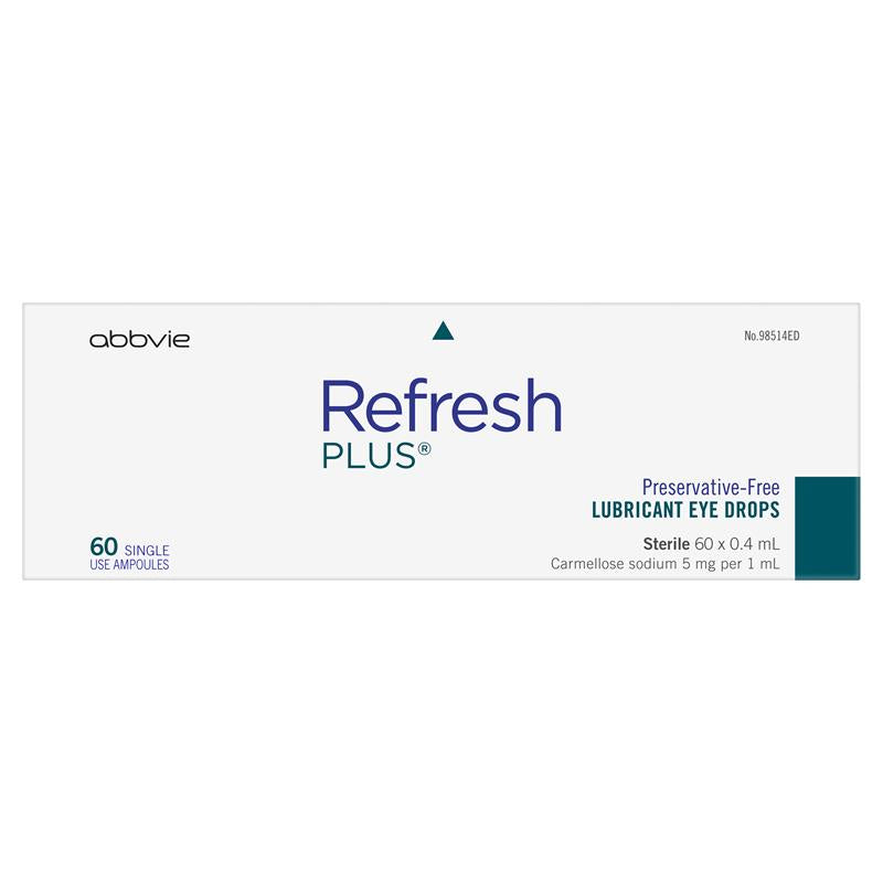 Refresh 滴眼液  0.4ml x60 (無防腐劑)緩解眼睛乾澀隱形眼鏡佩戴不適