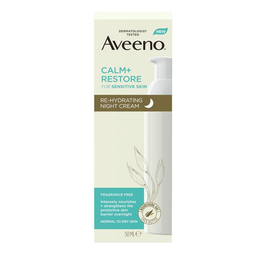 Aveeno 臉部鎮靜修補補水晚霜 50 毫升(深層滋養強化保濕)