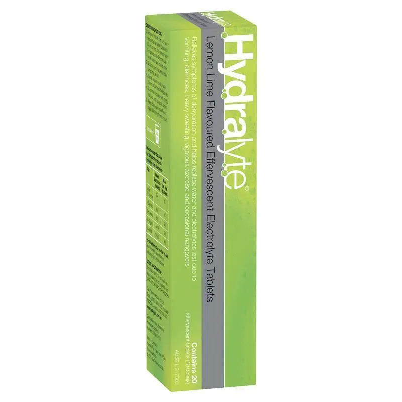 Hydralyte 檸檬萊姆口味電解質泡騰錠 20 片裝