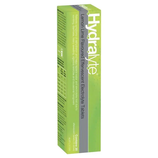 Hydralyte 檸檬萊姆口味電解質泡騰錠 20 片裝