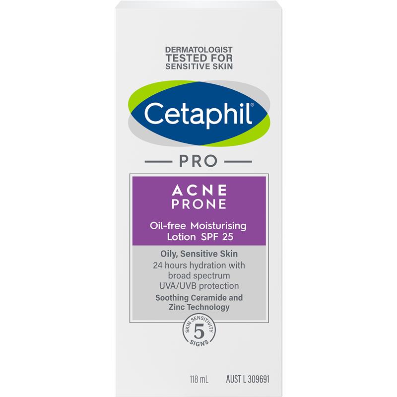 Cetaphil 痘痘粉刺青春痘 無油面部保濕乳液 SPF 25 118ml