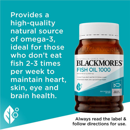 Blackmores 魚油 1000mg 200 粒(Omega-3 )