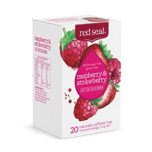 Red Seal 覆盆子和草莓熱沖泡或冷沖泡茶 20包