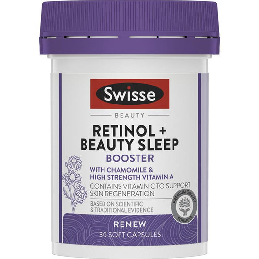 Swisse Beauty 皮膚再生和修復視黃醇睡眠 30 粒膠囊