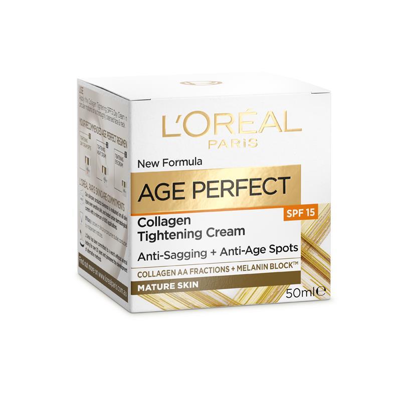 L'Oreal Paris Age Perfect 膠原蛋白肽緊緻 SPF 15 日霜 50ml (緊緻補水重塑)