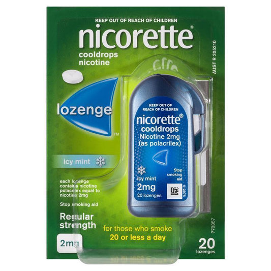 Nicorette 無糖尼古丁錠劑冰薄荷 20 包 (戒菸)