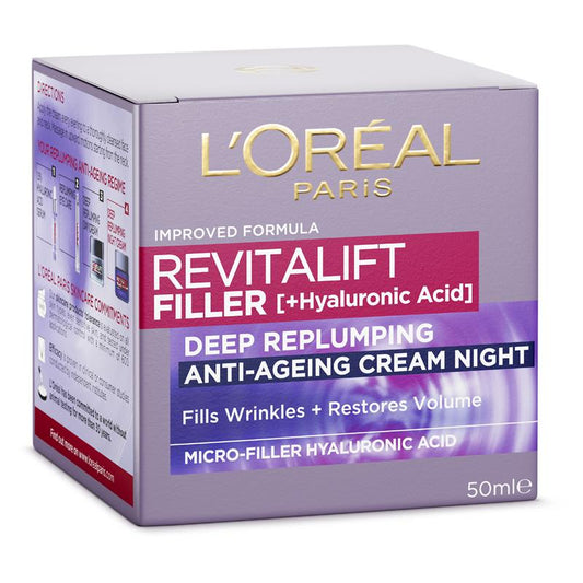 L'Oreal Paris Revitalift Filler [HA] 氣墊霜保濕晚霜 50ml (非侵入完美替代美容手術)