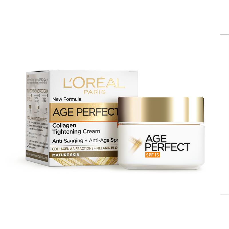 L'Oreal Paris Age Perfect 膠原蛋白肽緊緻 SPF 15 日霜 50ml (緊緻補水重塑)