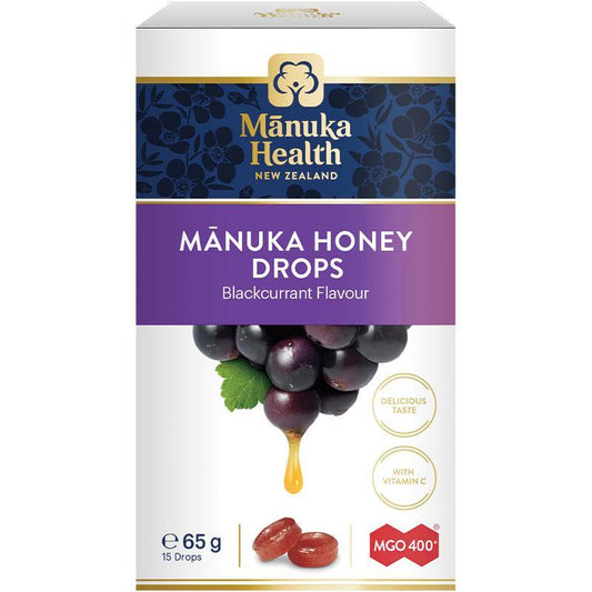 Manuka Health 麥盧卡蜂蜜喉糖黑醋栗 15 包 65g