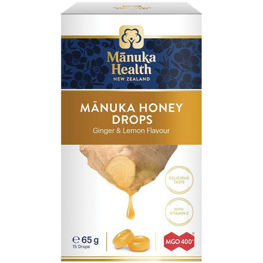 Manuka Health 麥盧卡蜂蜜喉糖檸檬和生薑 15 包 65g