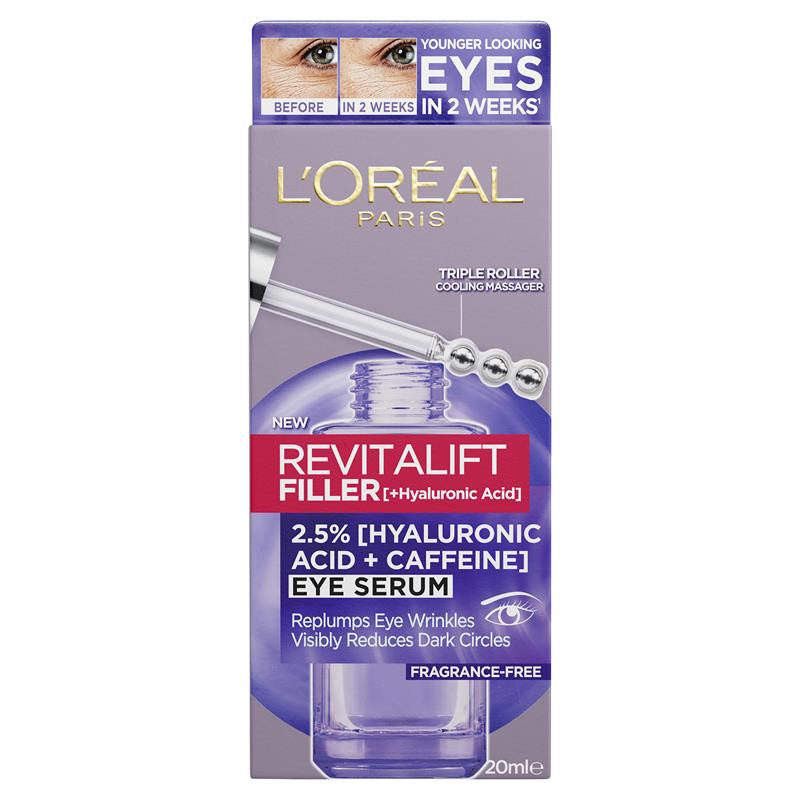 L'Oreal Paris Revitalift Filler 眼部精華 20ml (黑眼圈 魚尾紋)