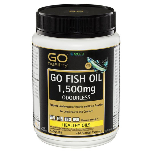 GO Healthy  無味魚油 1500mg  420 粒(EPA 和 DHA )