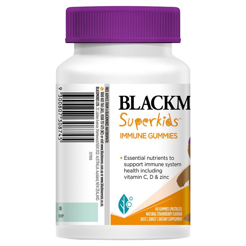 Blackmores Superkids 免疫兒童維生素 C +鋅和 D 60 粒軟糖