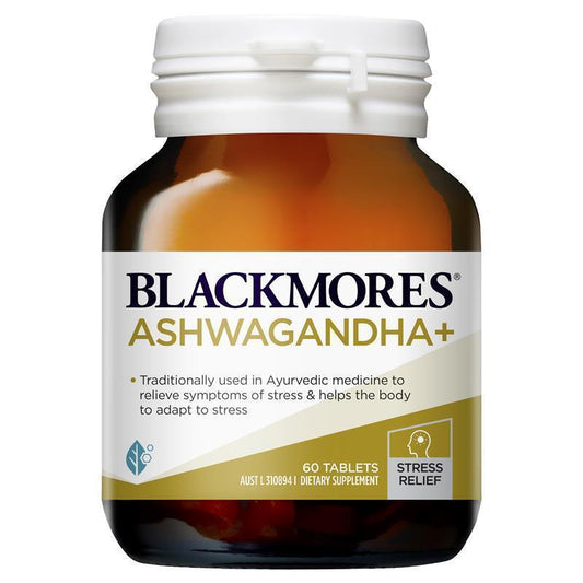 Blackmores Ashwagandha+ 南非醉茄 壓力支持維生素 B 60 顆