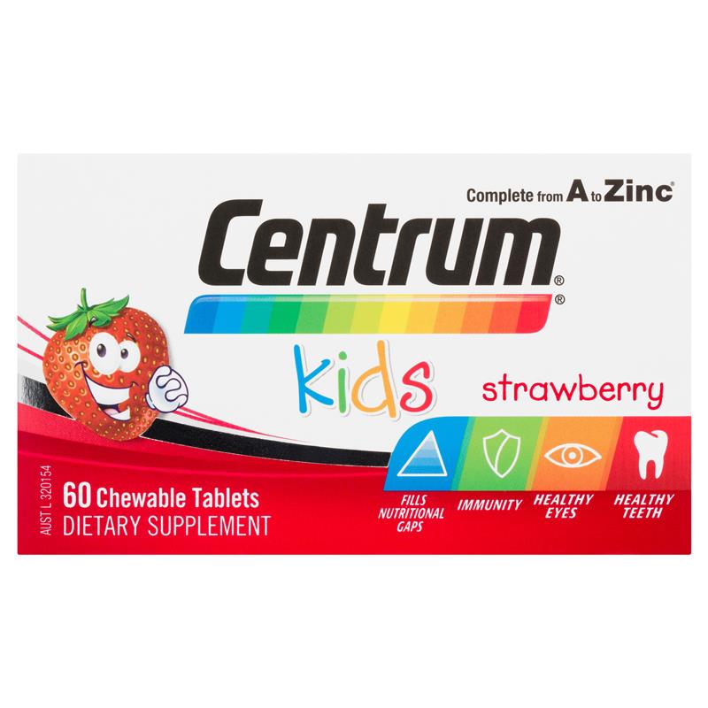 Centrum 善存兒童多種維生素 60 粒草莓咀嚼片