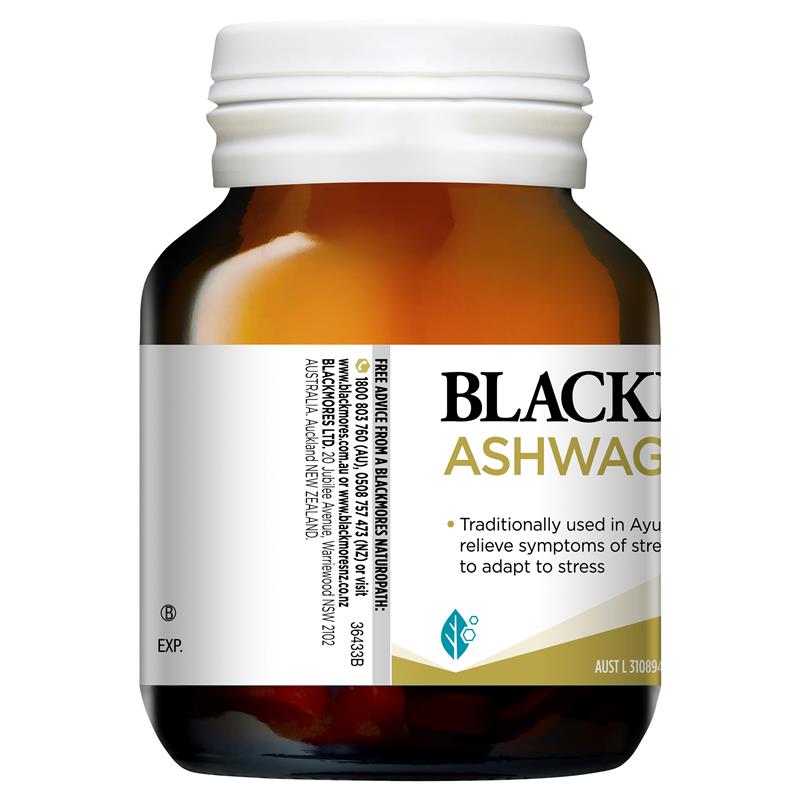 Blackmores Ashwagandha+ 南非醉茄 壓力支持維生素 B 60 顆