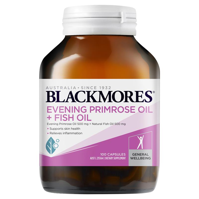 Blackmores 月見草油 + 魚油 Omega-3 皮膚健康 100 粒