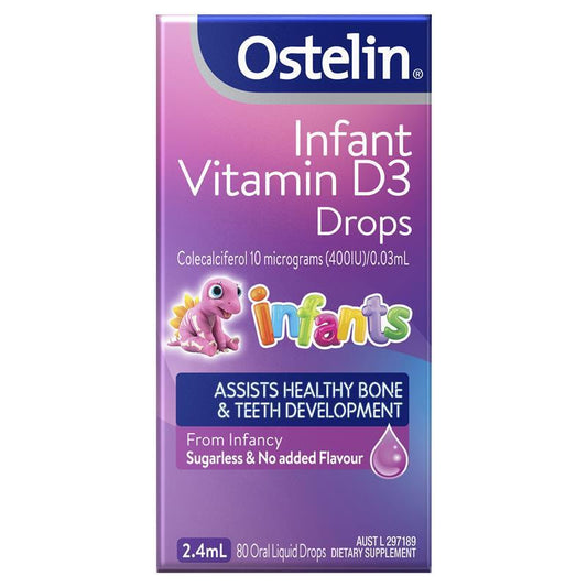 Ostelin  嬰兒維生素 D 滴劑用於兒童骨骼健康 + 免疫支持 - 2.4mL