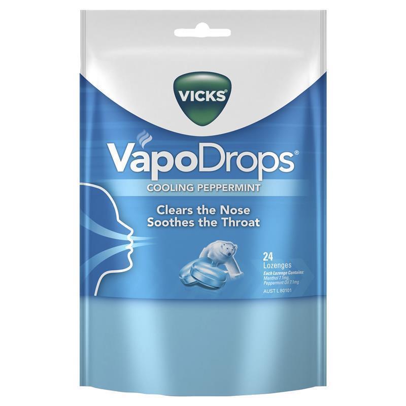 Vicks Vapodrops 清涼薄荷含片 24 粒