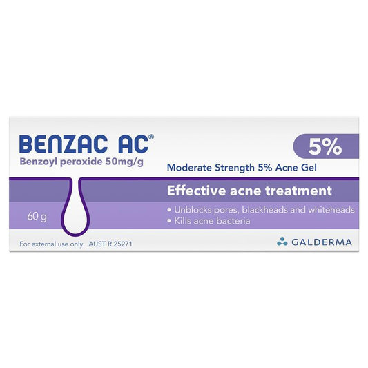 Benzac AC 5.0% 強度痤瘡痘痘粉刺凝膠 60g