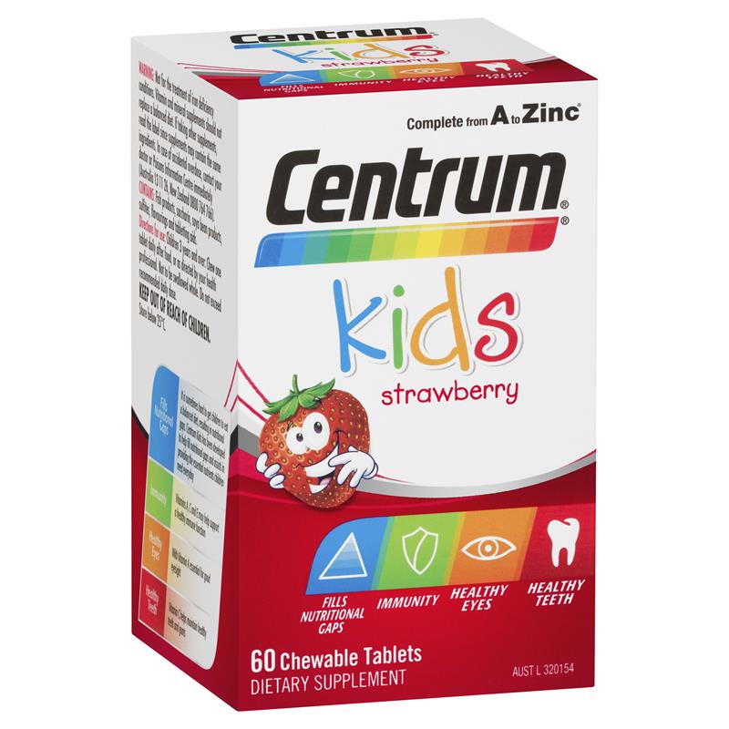 Centrum 善存兒童多種維生素 60 粒草莓咀嚼片