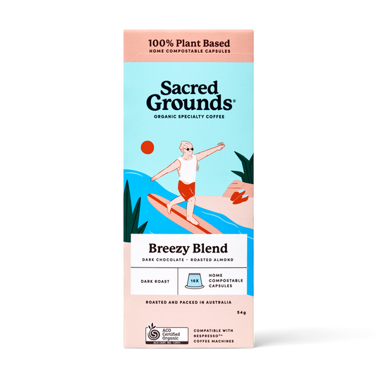 Sacred Grounds 有機微風混合黑巧克力和烤杏仁膠囊咖啡