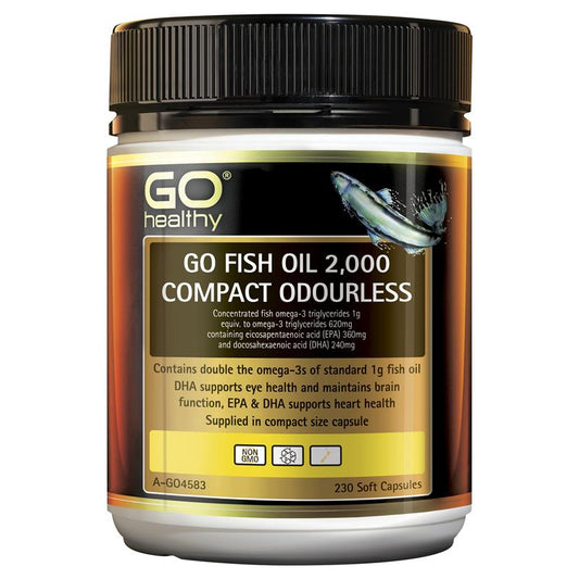 GO Healthy 無味魚油 2000 (兩倍 omega-3) 230 粒軟膠囊