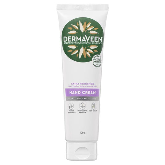DermaVeen 高效保濕護手霜，適用於額外乾燥、瘙癢和敏感皮膚 100g