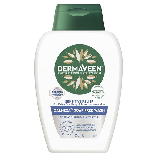 DermaVeen Calmexa 敏感舒緩無皂沐浴乳 250mL(蘆薈和金盞花三重鎮靜)